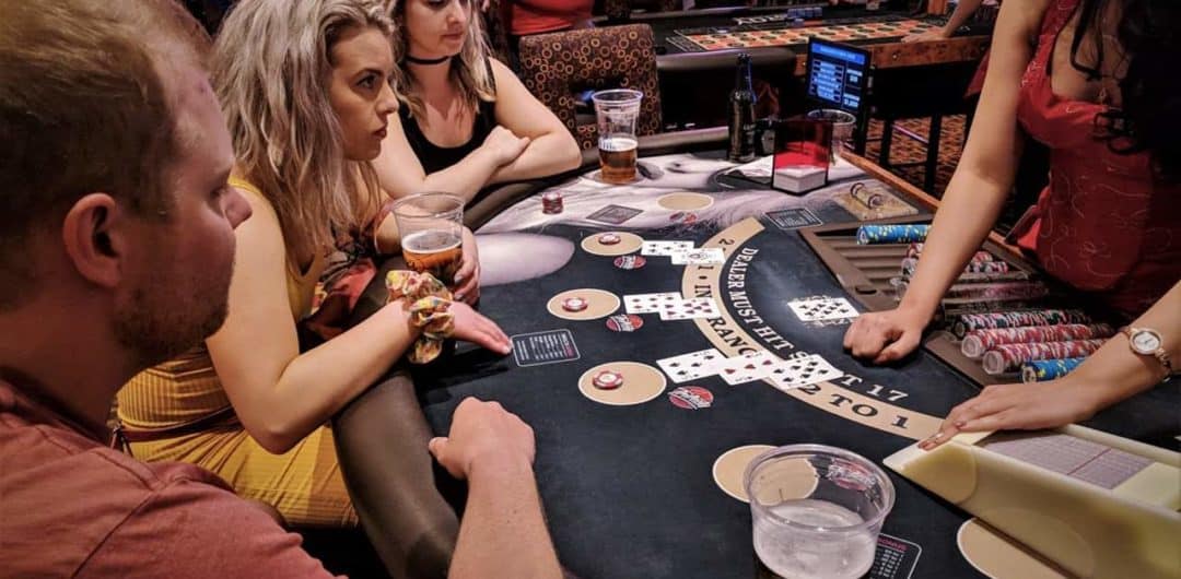 people playing blackjack in vegas