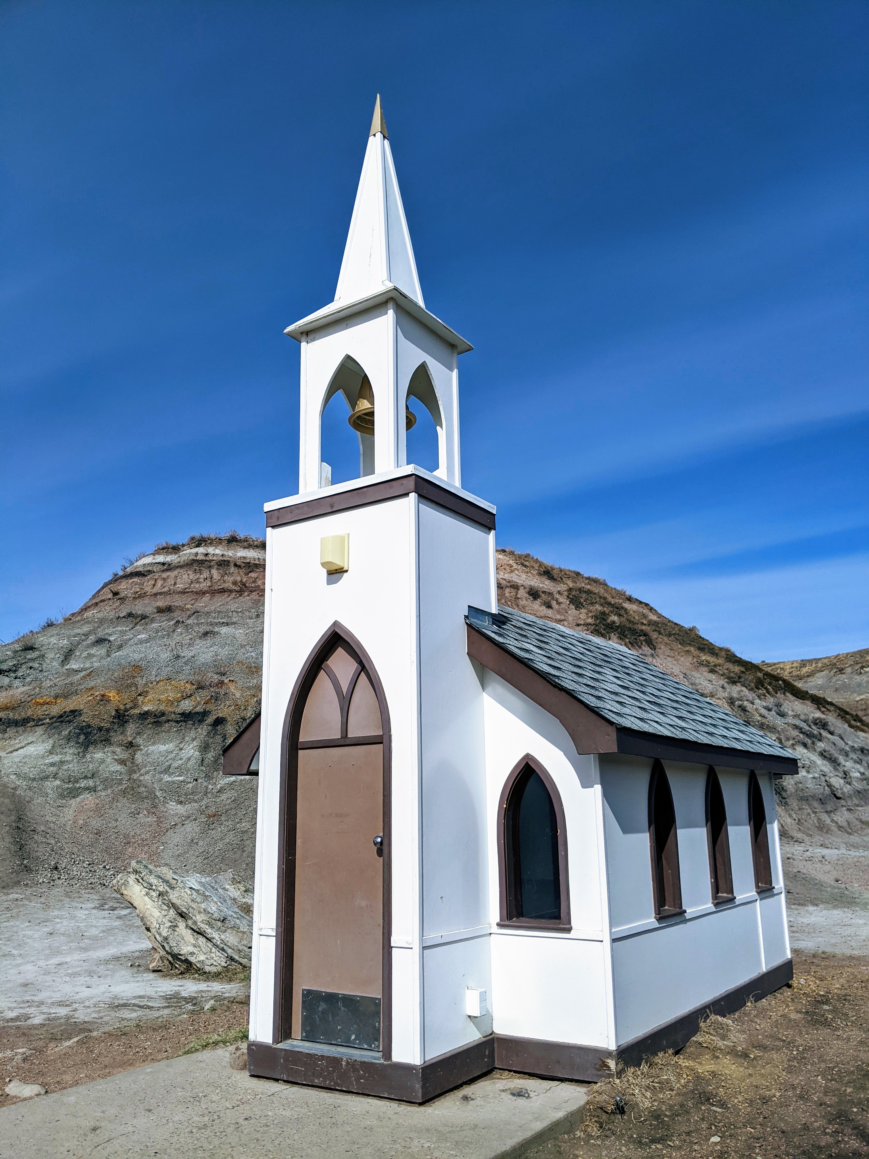 a small white church