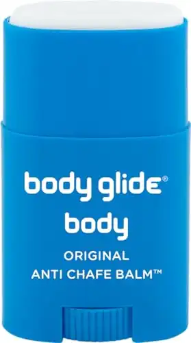Body Glide Original Anti Chafing Stick Balm0.8oz: cream in stick form to prevent rubbing leading to chafing & raw skin. Use for arm, chest, butt, ball & thigh chafing