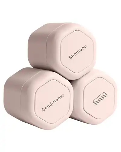 Cadence Travel Containers - Haircare Set - Magnetic Travel Capsules - For Shampoo, Conditioner, Hair Styling Product - Medium (1.32oz)