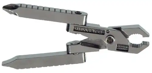 SWISS+TECH ST50022 Stainless Steel 6-in-1 Key Chain Multi Tool, Polished Finish (Single Pack)